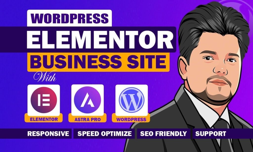 Wordpress business website with elementor pro landing page 1